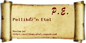 Pellikán Etel névjegykártya